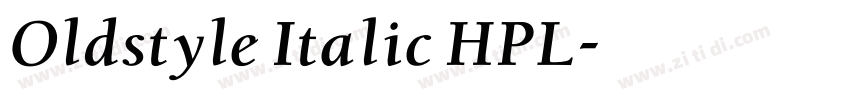 Oldstyle Italic HPL字体转换